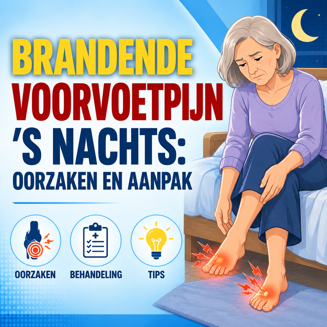 Voorvoetpijn 's nachts en brandend gevoel in de voorvoet: oorzaken en aanpak
