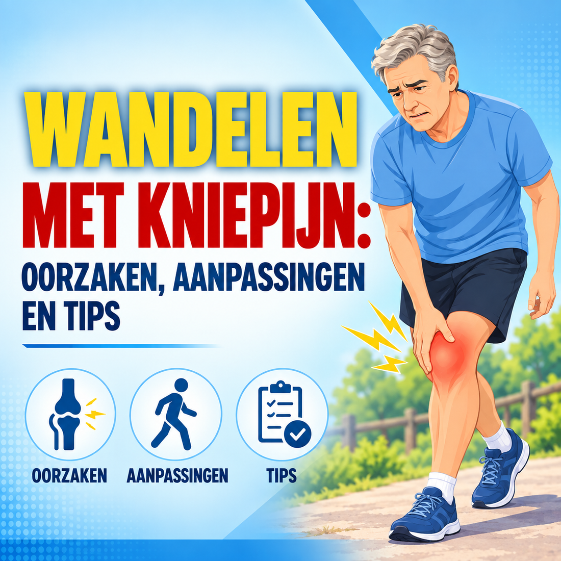 Wandelen met kniepijn: tips om comfortabeler te lopen