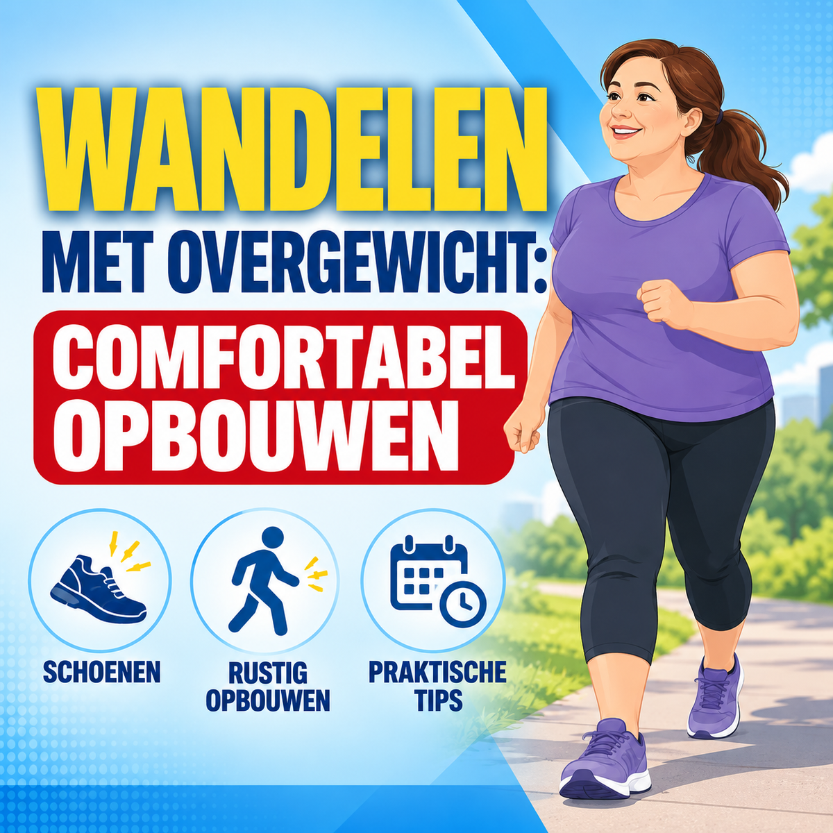 Wandelen met overgewicht: comfortabel opbouwen