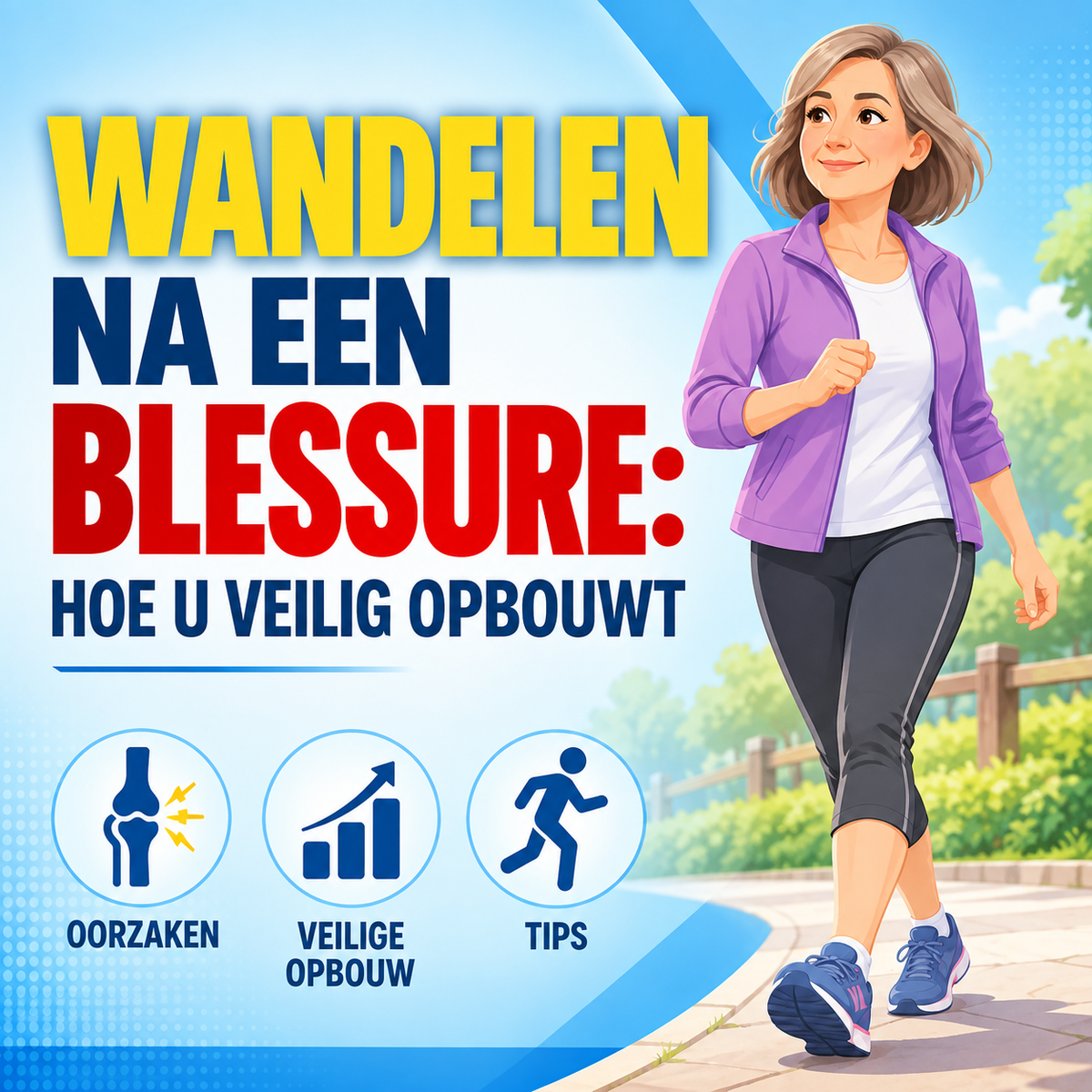 Wandelen na een blessure: hoe u veilig opbouwt