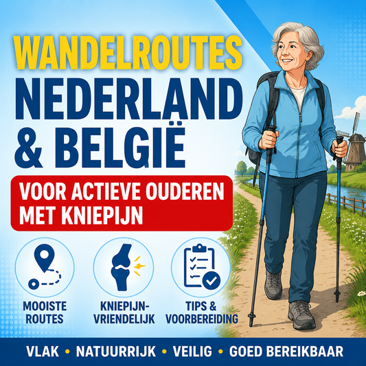 Wandelroutes in Nederland en België voor actieve ouderen met kniepijn