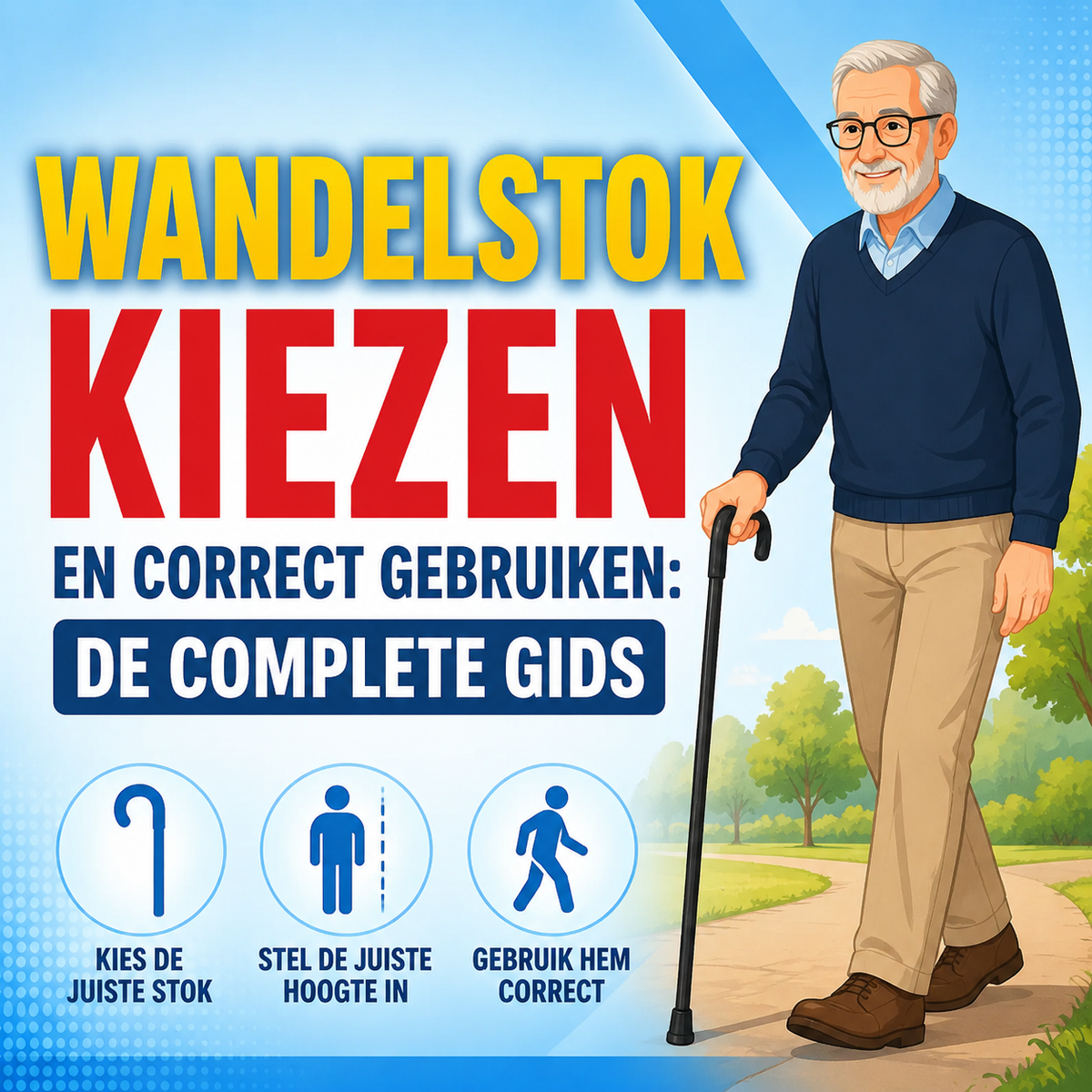 Wandelstok kiezen en correct gebruiken: de complete gids